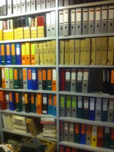 Ein Teil des Archivs der Aidshilfe Wien