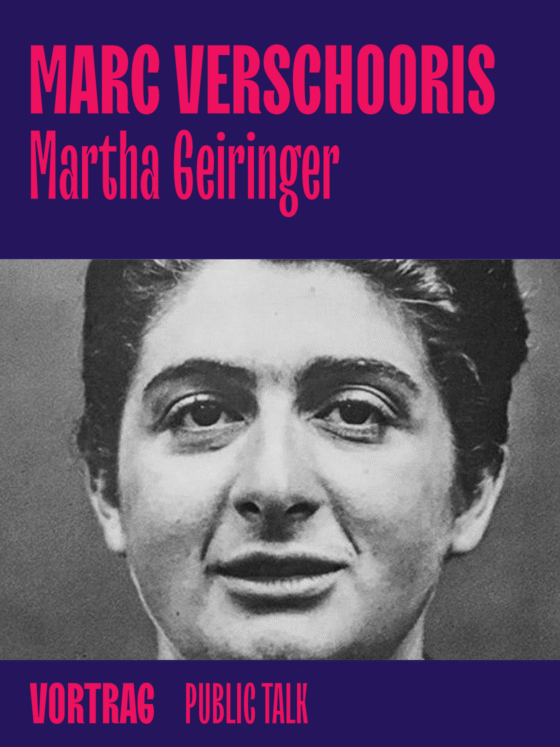 Porträt von Martha Geiringer, beworben für einen öffentlichen Vortrag über das Labyrinth.