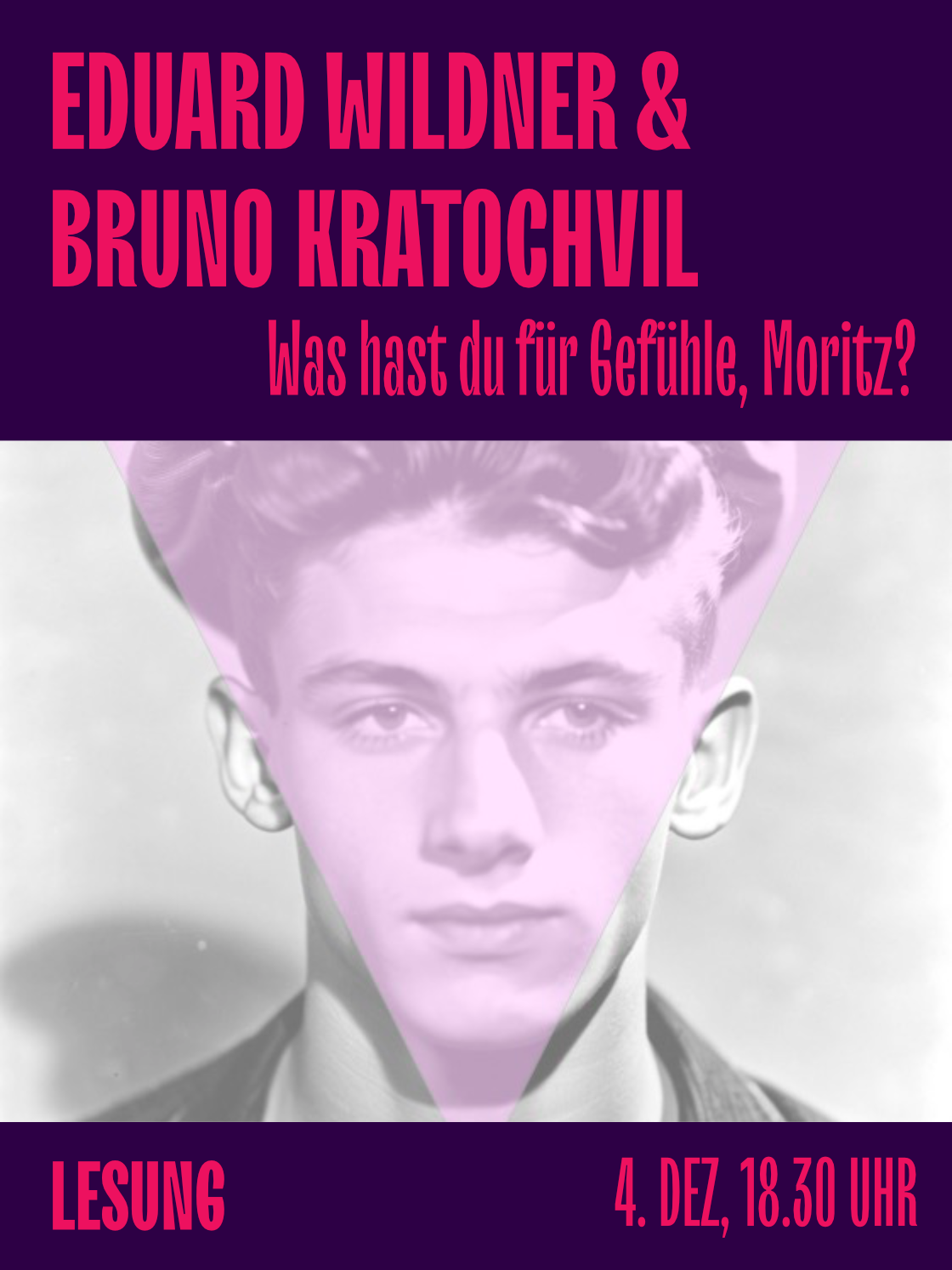 Lesung von Eduard Wildner und Bruno Kratochvil: "Was hast du für Gefühle, Moritz?" am 4. Dez.