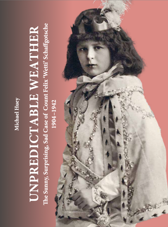 Buchcover von "Unpredictable Weather" mit historischem Porträt und Titelinformationen.