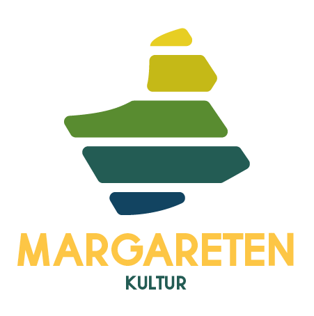 Logo von Margareten Kultur, stilisierte Darstellung in verschiedenen Grüntönen und Gelb.