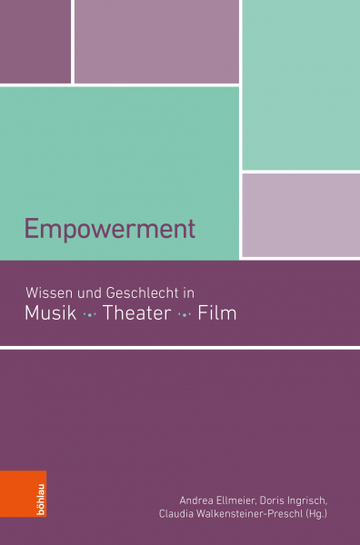 Buchcover mit dem Titel "Empowerment" zu queer-feministischen Themen in Musik, Theater und Film.