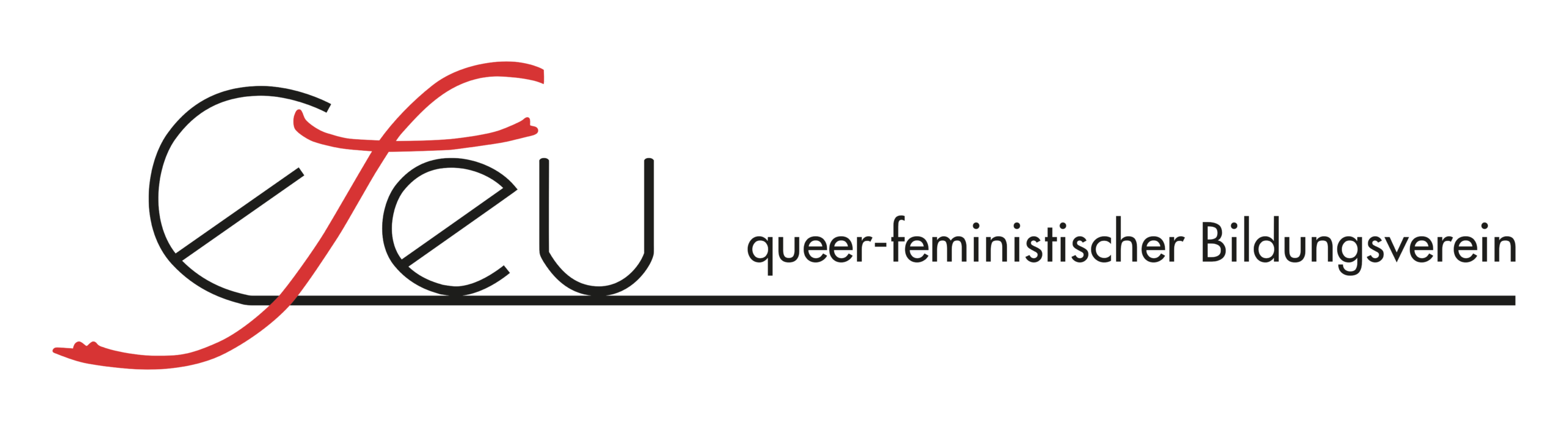 Logo des queer-feministischen Bildungsvereins efeu, symbolisiert Bildung und LGBTQIA*-Engagement.